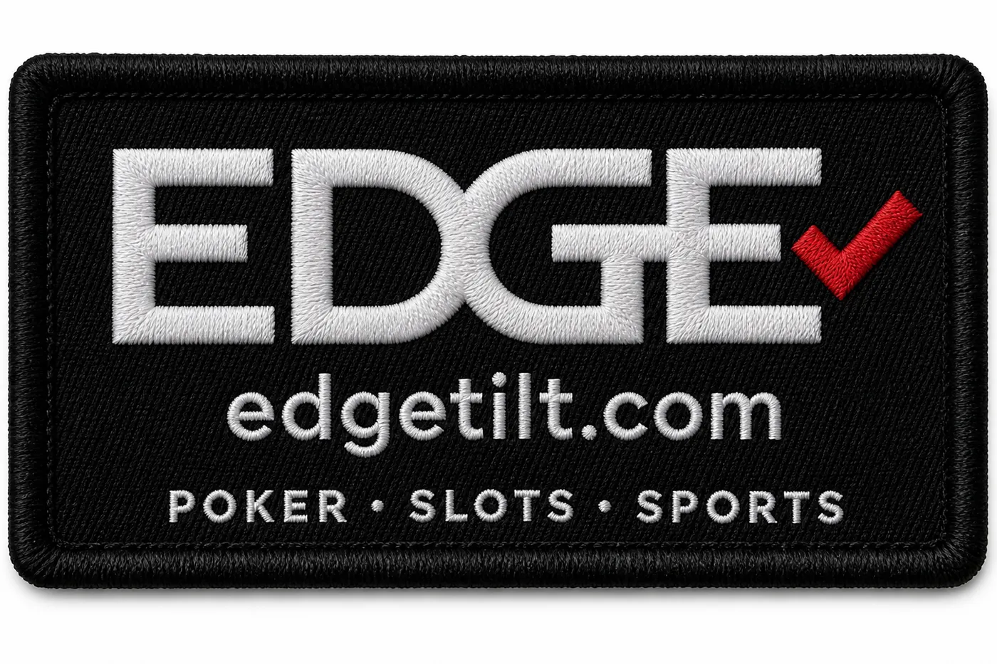 Embroidered EDGE patch with tribes as a bottom rail