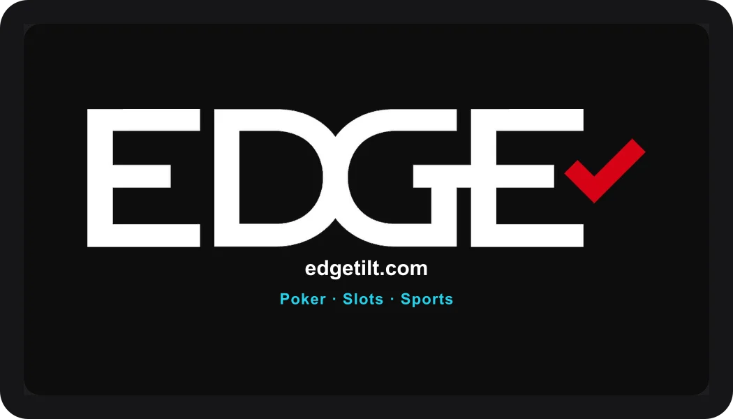 Exact EDGE logo with white edgetilt.com and cyan tribes line